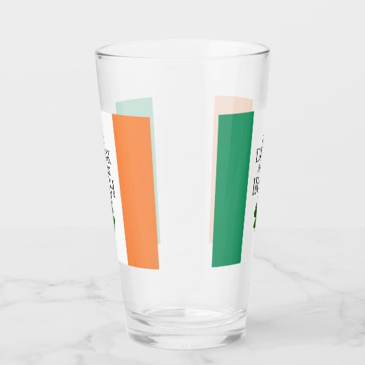 Shamrock Eat Drink and Be Irish Flag Glas (Rechts)