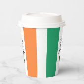 Shamrock Eat Drink and Be Irish Flag Papieren Bekers (Links)