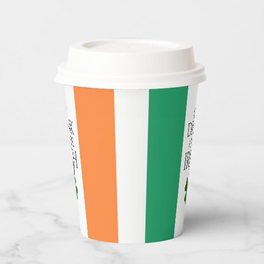 Shamrock Eat Drink and Be Irish Flag Papieren Bekers (Links)