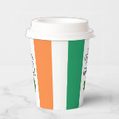Shamrock Eat Drink and Be Irish Flag Papieren Bekers (Rechts)