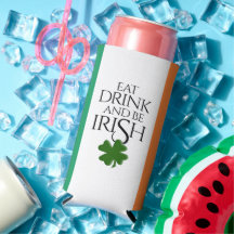 Shamrock Eat Drink and Be Irish Flag