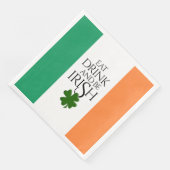 Shamrock Eat Drink and Be Irish Flag Servet (Hoek)