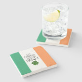 Shamrock Eat Drink and Be Irish Flag Stenen Onderzetter (Zijkant)