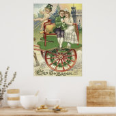 Shamrock Echtpaar Paardenkoets Cherubijn Poster (Keuken)
