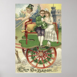 Shamrock Echtpaar Paardenkoets Cherubijn Poster