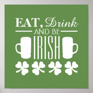 Shamrock en Beer Poster
