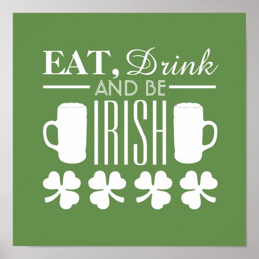 Shamrock en Beer Poster (Voorkant)