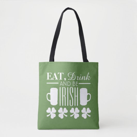 Shamrock en Beer Tote Bag (Voorkant)