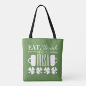 Shamrock en Beer Tote Bag (Achterkant)