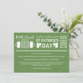 Shamrock en bier Ierse St Patrick's Day Detail Kaart (Staand voorkant)