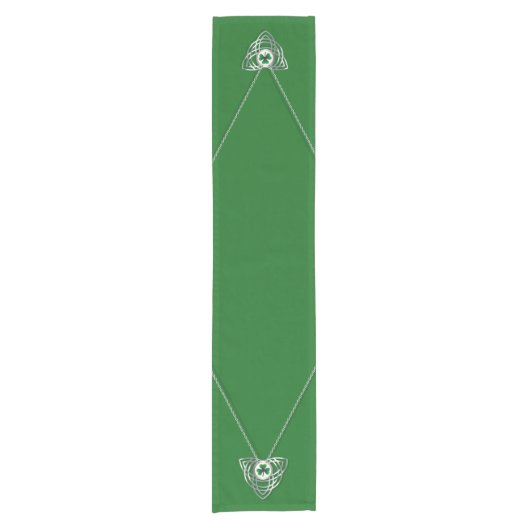 Shamrock en Celtic Knot Korte Tafelloper (Voorkant)