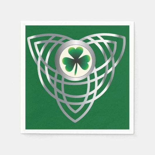 Shamrock en Celtic knot Servetten (Voorkant)