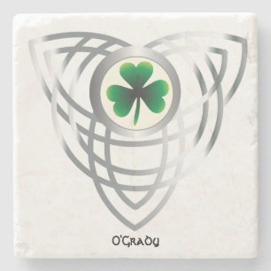 Shamrock en Celtic Knot Stenen Onderzetter