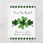 Shamrock en Four Leaf Clover Kaart (Voorkant)