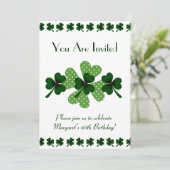 Shamrock en Four Leaf Clover Kaart (Staand voorkant)