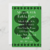 Shamrock en Four Leaf Clover Kaart (Achterkant)