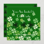 Shamrock en Four Leaf Clovers Kaart (Voorkant / Achterkant)