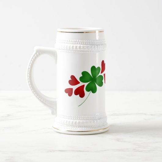 Shamrock en harten bierpul (Links)