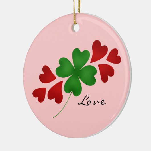 Shamrock en harten keramisch ornament (Links)