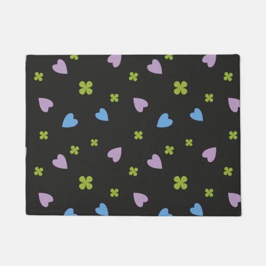 Shamrock en harten patroon deurmat (Voorkant)