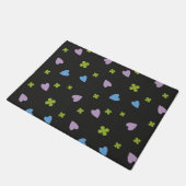 Shamrock en harten patroon deurmat (Schuin)