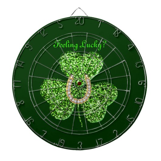Shamrock en Hoefijzer Dart Board Dartbord (Voorkant)