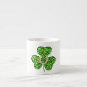 Shamrock en Hoefijzer Espresso Mok (Voorkant)