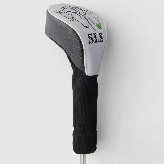 Shamrock en Hoefijzer Golfheadcover (Schuin)