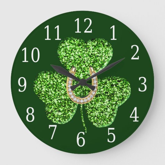 Shamrock- en Hoefijzer-klok Grote Klok (Voorkant)