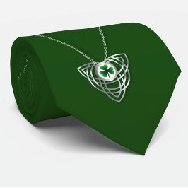 Shamrock en Keltische knoop St Patricks Day Stropdas