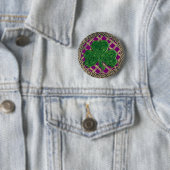 Shamrock en Keltische knopen Button Paarse (In situ)