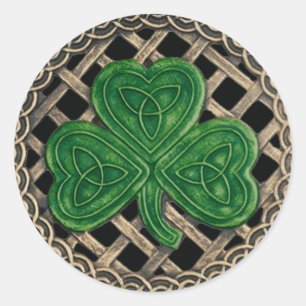 Shamrock en Keltische knopen Stickers zwart