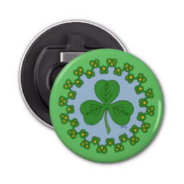 Shamrock en Knotwork Button Flesopener