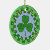 Shamrock en Knotwork Keramisch Ornament (Rechts)