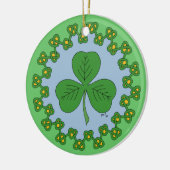 Shamrock en Knotwork Keramisch Ornament (Links)