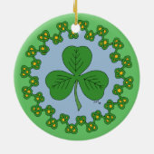 Shamrock en Knotwork Keramisch Ornament (Achterkant)