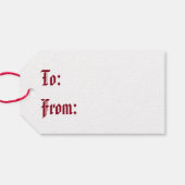 Shamrock en Knotwork op Red Cadeaulabel (Achterkant Horizontaal)