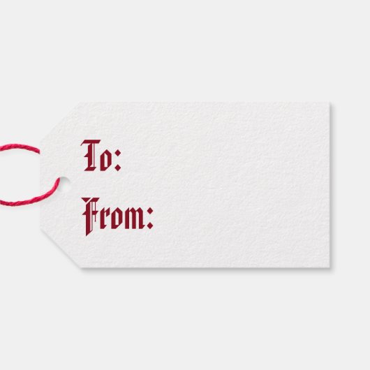 Shamrock en Knotwork op Red Cadeaulabel (Achterkant Horizontaal)