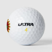 Shamrock en Knotwork op Red Golfballen (Logo)