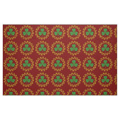 Shamrock en Knotwork op Red Stof (Fat Quarter)