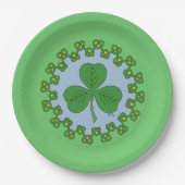Shamrock en Knotwork Papieren Bordje (Voorkant)