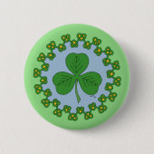 Shamrock en Knotwork Ronde Button 5,7 Cm (Voorkant)