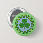 Shamrock en Knotwork Ronde Button 5,7 Cm (Voorkant /achterkant)