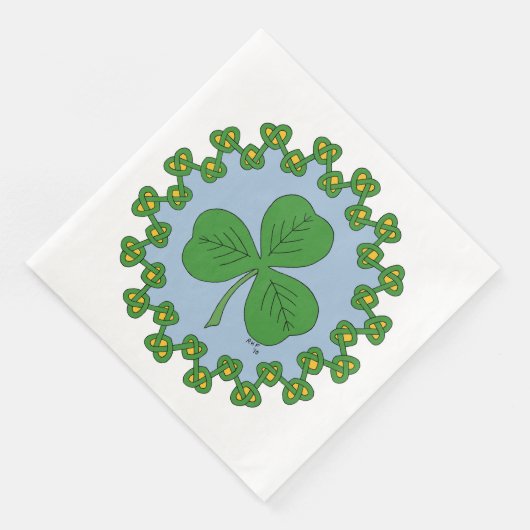 Shamrock en Knotwork Servet (Hoek)