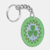 Shamrock en Knotwork Sleutelhanger (Voorkant Links)