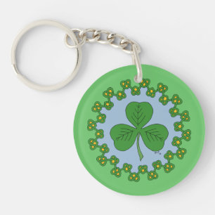 Shamrock en Knotwork Sleutelhanger