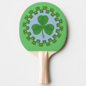 Shamrock en Knotwork Tafeltennisbatje (Voorkant)