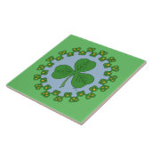Shamrock en Knotwork Tegeltje (Zijkant)