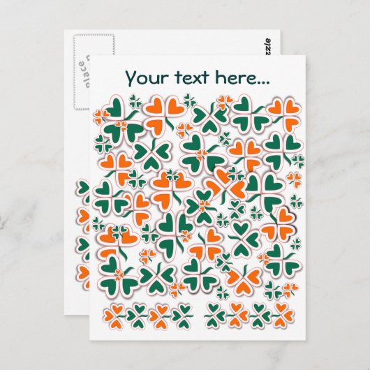 Shamrock en meer briefkaart (Voorkant / Achterkant)