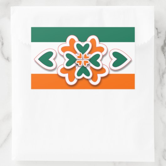 Shamrock en meer rechthoekige sticker (Tas)